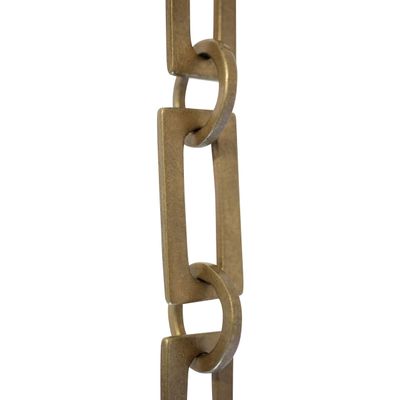 RCH Hardware CH-12-AB-3 Decorative Solid Chain for Hanging Chandeliers and Pendant Lighting-Rectangular and Circular Design Unwelded Links (3 ft/1 Yard) (Antique Brass)