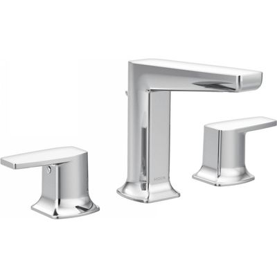 Moen TS8002 Via Two-Handle Modern Bathroom Faucet Trim Kit, Valve Required, Chrome