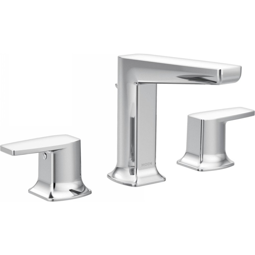 Moen TS8002 Via Two-Handle Modern Bathroom Faucet Trim Kit, Valve Required, Chrome