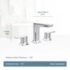 Moen TS8002 Via Two-Handle Modern Bathroom Faucet Trim Kit, Valve Required, Chrome view 3