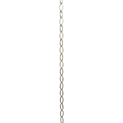 RCH Hardware CH-S57-30-PB-3 | 12 Gauge Decorative Solid Steel Motif Link Fixture Chain | 3 Foot Increments |Polished Brass Finish