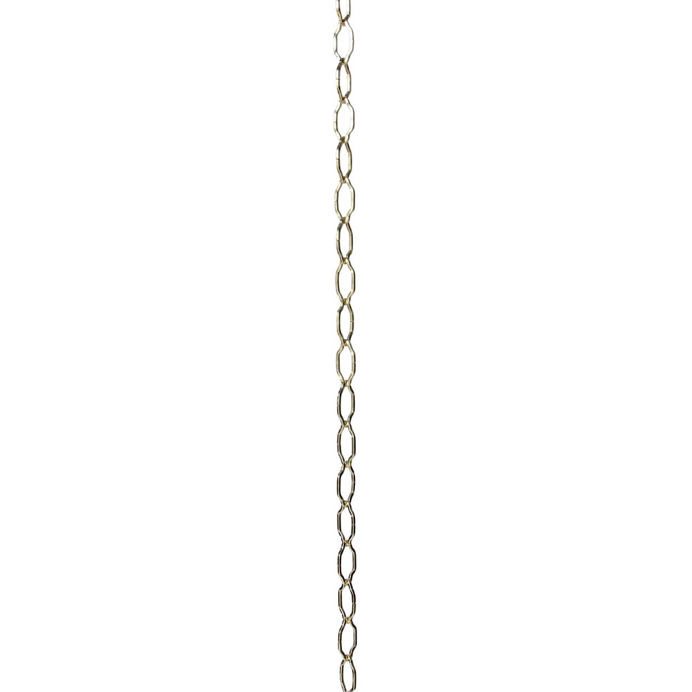 RCH Hardware CH-S57-30-PB-3 | 12 Gauge Decorative Solid Steel Motif Link Fixture Chain | 3 Foot Increments |Polished Brass Finish
