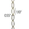 RCH Hardware CH-S57-30-PB-3 | 12 Gauge Decorative Solid Steel Motif Link Fixture Chain | 3 Foot Increments |Polished Brass Finish view 2