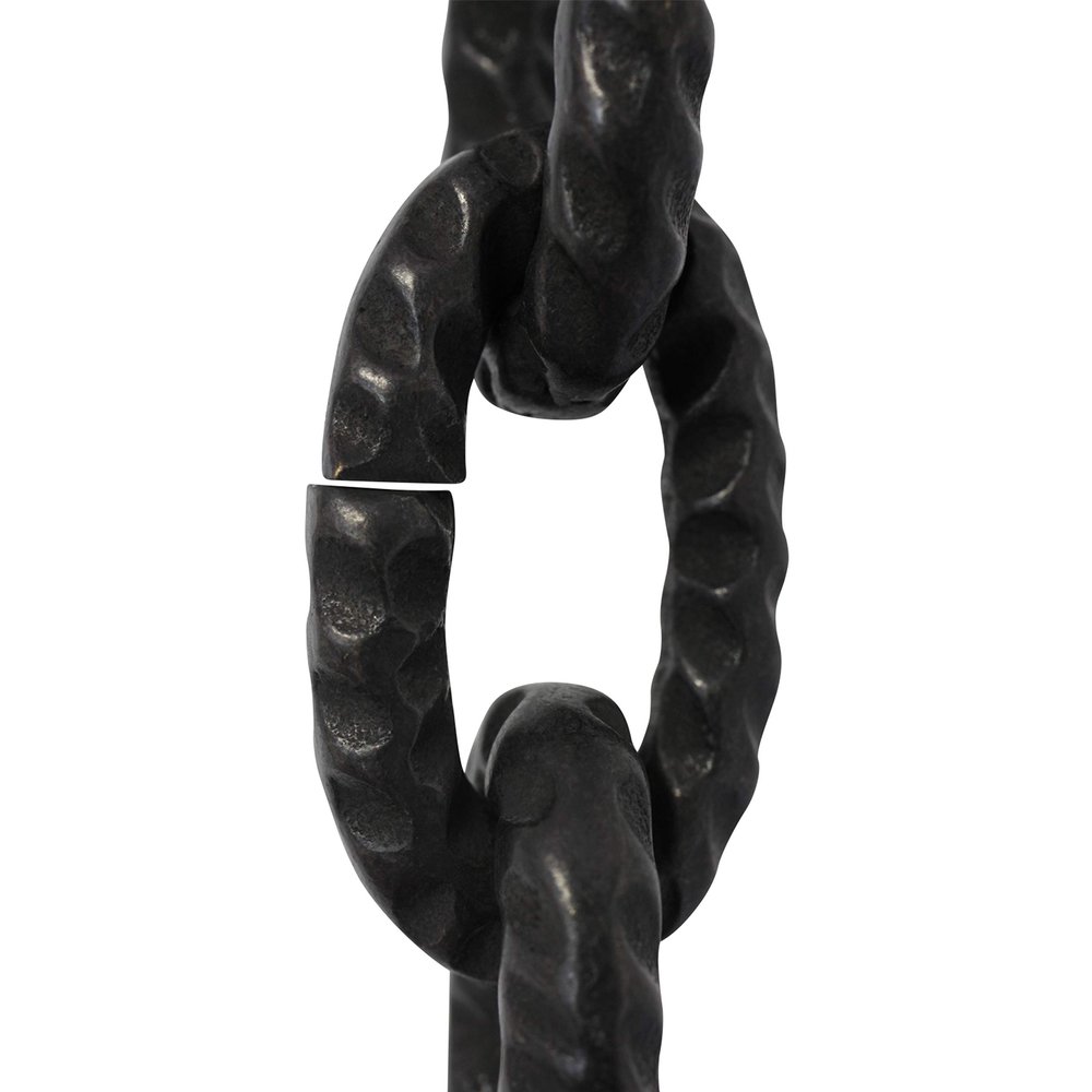 RCH Hardware CH-34-OBB-3 Decorative Oil Bronzed Black Solid Brass Chain for Hanging, Lighting - Mottled Standard Unwelded Links (3 ft/1 Yard)