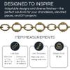 RCH Hardware CH-17-OBB-3 Decorative Oil Bronzed Black Solid Brass Chain for Hanging, Lighting-Small Round Welded Links with X Design (3 ft/1 Yard) view 2