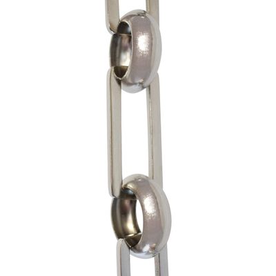 RCH Hardware CH-19-PN-3 Decorative Polished Nickel Solid Brass Chain for Hanging, Lighting - Rectangles with Rounded Edge and Unwelded Links (3 ft/1 Yard)