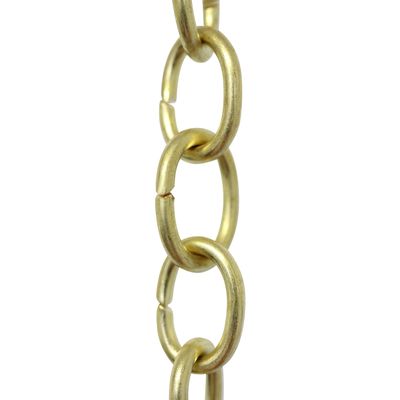 RCH Hardware CH-42-AD-3 Decorative Acid Dipped Solid Brass Chain for Hanging, Lighting - Small Oval Wire Unwelded Links (3 ft/1 Yard)