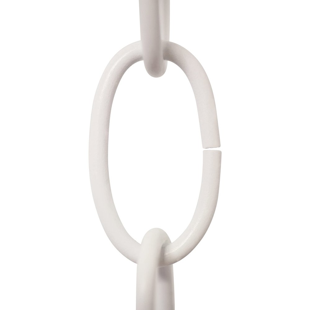 RCH Hardware CH-S56-12-WHT-3 | 10 Gauge Decorative Solid Steel Standard Link Fixture Chain | 3 Foot Increments |White Finish