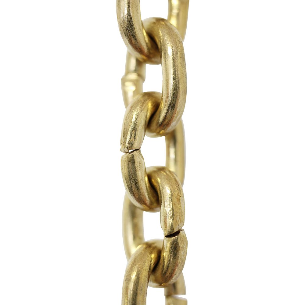 RCH Hardware CH-25-PB-3 Decorative Solid Chain for Hanging, Lighting-Small Standard Un-Welded Links (3 ft/1 Yard) (Polished Brass)
