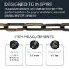 RCH Hardware CH-I-49S-OBB-3 Decorative Solid Iron Chain for Hanging, Lighting with Small Flat Standard Links (3 ft/1 Yard) view 2