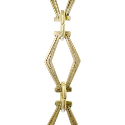RCH Hardware CH-22-PB-3 Decorative Polished Solid Brass Chain for Hanging, Lighting - Hexagonal Design Unwelded Links (3 ft/1 Yard)