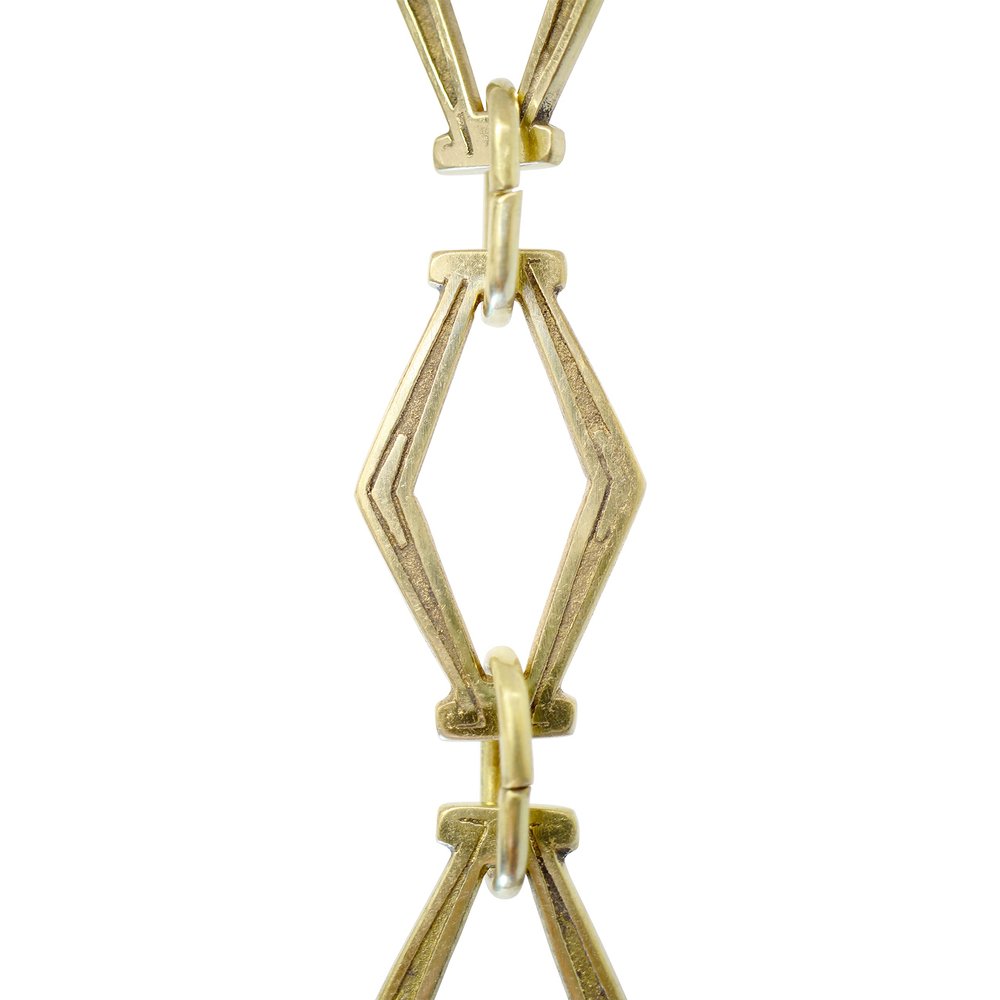 RCH Hardware CH-22-PB-3 Decorative Polished Solid Brass Chain for Hanging, Lighting - Hexagonal Design Unwelded Links (3 ft/1 Yard)