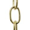 RCH Hardware CH-S56-11S-PB-3 |9 Gauge Steel Chandelier Chain for Lighting and Hanging Fixtures - Standard Links (3 ft/1 Yard, Polished Brass) view 1