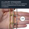 RCH Hardware CH-33B-PB-3 Decorative Polished Solid Brass Chain for Hanging, Lighting - Standard Unwelded Links (3 ft/1 Yard) view 3