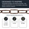 RCH Hardware CH-S58-40-AC-3 | 6 Gauge Decorative Solid Steel Spanish Link Fixture Chain | 3 Foot Increments |Antique Copper Finish view 2