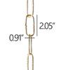RCH Hardware CH-S58-40-AC-3 | 6 Gauge Decorative Solid Steel Spanish Link Fixture Chain | 3 Foot Increments |Antique Copper Finish view 3