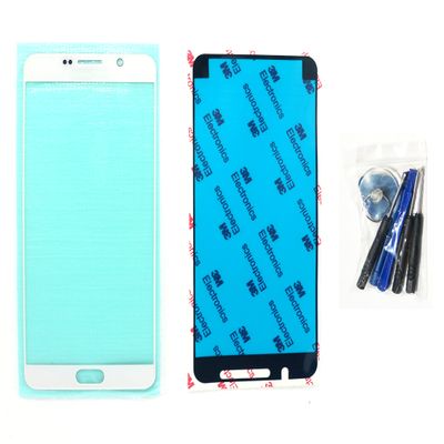 (md0410) Galaxy Note 5 White Front Outer Glass Lens Replacement for N9200 N920A N920P N920T N920R N920R4 + Adhesive + Tools (LCD Touch Screen & Digitizer not Included)