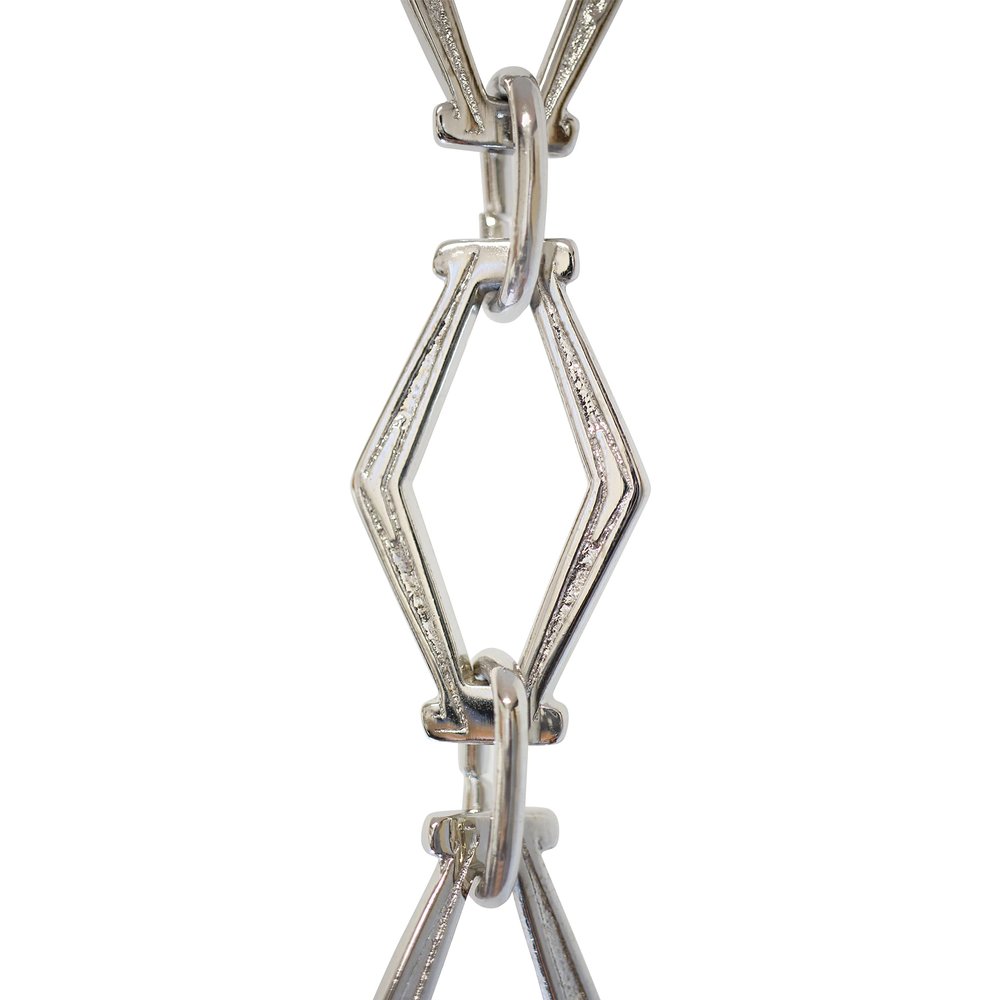RCH Hardware CH-22-PN-3 Decorative Polished Nickel Solid Brass Chain for Hanging, Lighting - Hexagonal Design Unwelded Links (3 ft/1 Yard)