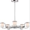 Maxim Lighting Avant 5-Light Chandelier | Polished Chrome Steel Finish | Satin White Wire Glass Shade | Contemporary Indoor Light Fixture | Ideal for Dining Rooms & Entryways | Dimmable | 22027SWPC view 1