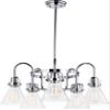 Maxim Lighting Seafarer 5-Light Chandelier | Polished Chrome Steel Finish | Seedy Wire Glass Shade | Industrial Indoor Light Fixture | Ideal for Dining Rooms & Entryways | Dimmable | 26117CDPC view 1