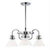 Maxim Lighting Seafarer 3-Light Chandelier | Polished Chrome Steel Finish | Seedy Wire Glass Shade | Industrial Indoor Light Fixture | Ideal for Dining Rooms & Entryways | Dimmable | 26116CDPC view 2
