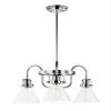 Maxim Lighting Seafarer 3-Light Chandelier | Polished Chrome Steel Finish | Seedy Wire Glass Shade | Industrial Indoor Light Fixture | Ideal for Dining Rooms & Entryways | Dimmable | 26116CDPC view 4
