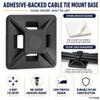 Kable Kontrol Zip Tie Mounts, 1/2 Black, 100 Pcs Adhesive Backed view 2