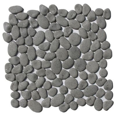 CNK Tile Milas Lilac XL Jumbo Sliced Pebble Tile - 12" x 12" Polished Natural Stone for Bathroom Kitchen Backsplash and Landscaping - Durable Weather-Resistant Easy Maintenance - Pack of 1