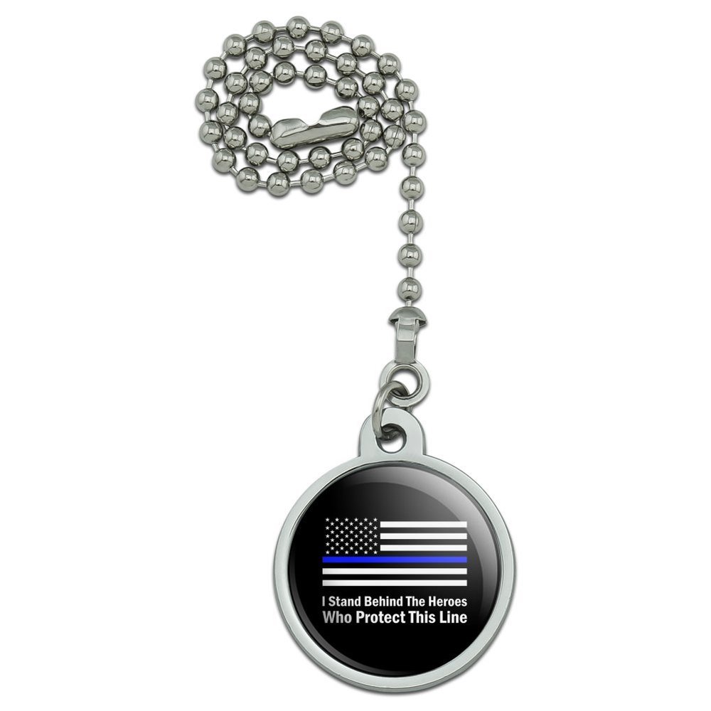 I Stand Behind The Heroes Who Protect This Line Thin Blue American Flag