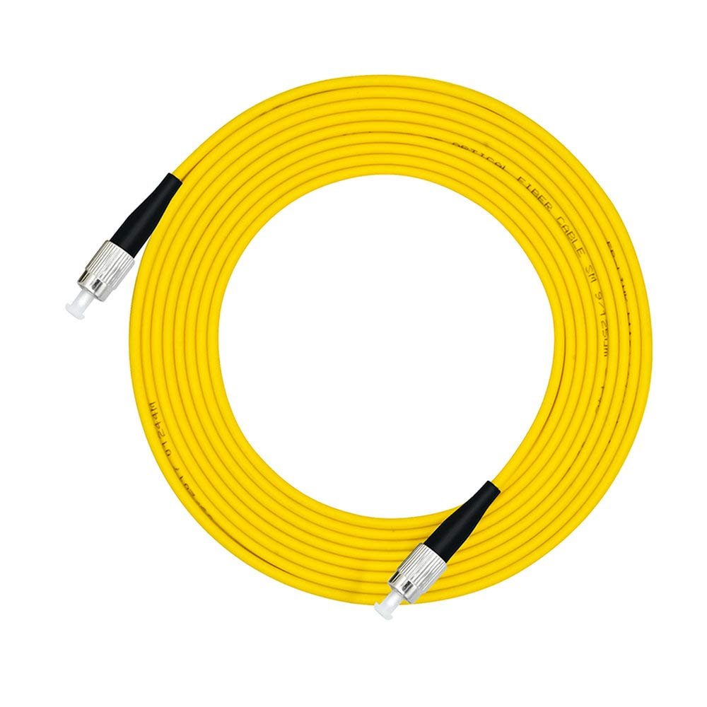 Jeirdus 100M 328ft Fiber Optic Cable Jumper - Optical Patch Cord, Simplex Single-Mode 9/125 FC-FC