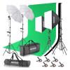 NEEWER Photography Lighting kit with Backdrops, 8.5x10ft Backdrop Stands, UL Certified 5700K 800W Equivalent 24W LED Umbrella Softbox Continuous Lighting, Photo Studio Equipment for Photo Video Shoot view 1