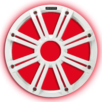 KICKER KMG12 12-Inch (30cm) Grille for KM12 and KMF12 Subwoofer, LED, White