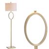 JONATHAN Y April 61" Metal LED Floor Lamp Hoop Design, Brass Gold view 1
