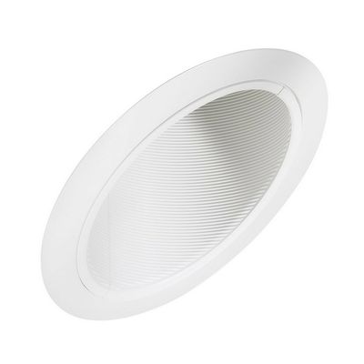Recessed Can Fixture Trims for Sloped Ceiling - 6 Inch Slope Angled Stepped Baffle Trim for BR30 PAR30 - For Remodel and New Construction Applications - Four Bros Lighting SB30/WHT/SLOPE (1 Pack)