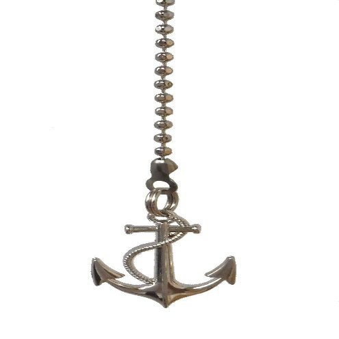 WeeZ Industries - Nautical sea shore Beach theme MINI Ceiling Fan Pull light Chain extender - 6"L chain (Anchor 1.5"H)
