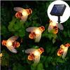 EONSMN Honeybee String Lights, Waterproof Solar Powered 30 LED Bumble Bee Fairy Outdoor Decorative Lights for Garden Patio Fence Summer (Warm White) view 2