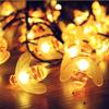 EONSMN Honeybee String Lights, Waterproof Solar Powered 30 LED Bumble Bee Fairy Outdoor Decorative Lights for Garden Patio Fence Summer (Warm White) view 3