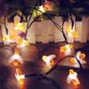 EONSMN Honeybee String Lights, Waterproof Solar Powered 30 LED Bumble Bee Fairy Outdoor Decorative Lights for Garden Patio Fence Summer (Warm White) view 4