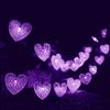 WONFAST Solar Heart String Lights, Waterproof 20ft 30 LED Heart-Shaped 8 Mode Solar Starry Lighting Christmas Fairy String Lights for Gardens Path Homes Wedding Party Decor(Purple) view 2