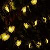 WONFAST Solar Heart String Lights, Waterproof 20ft 30 LED Heart-Shaped 8 Mode Solar Starry Lighting Christmas Fairy String Lights for Gardens Path Homes Wedding Party Decor(Warm White) view 2