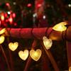 WONFAST Solar Heart String Lights, Waterproof 20ft 30 LED Heart-Shaped 8 Mode Solar Starry Lighting Christmas Fairy String Lights for Gardens Path Homes Wedding Party Decor(Warm White) view 3