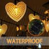 WONFAST Solar Heart String Lights, Waterproof 20ft 30 LED Heart-Shaped 8 Mode Solar Starry Lighting Christmas Fairy String Lights for Gardens Path Homes Wedding Party Decor(Warm White) view 4