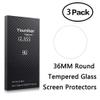 Youniker 3 Pack Universal Round Watch Screen Protector Tempered Glass, 36mm Generic Watch Screen Protector Foils Glass 9H Hardness 0.3MM Slim, Anti-Scratch, Anti-Fingerprint, Bubble Free (36MM) view 1