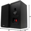 Micca MB42 Bookshelf Speakers for Home Theater Surround Sound, Stereo, and Passive Near Field Monitor, 2-Way (Black, Pair) view 3