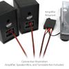 Micca MB42 Bookshelf Speakers for Home Theater Surround Sound, Stereo, and Passive Near Field Monitor, 2-Way (Black, Pair) view 4