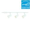 Hampton Bay 44 in. 3-Light White Integrated LED Track Lighting Kit with Large Cylinder Metal Shades view 2