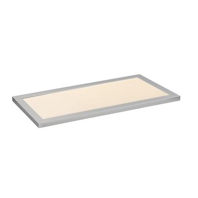 Maxim Lighting Sky Panel 12"x24" Flush Mount Ceiling Light | Brushed Aluminum Finish | Modern Flush Mount for Hallways and Bedrooms | Low Profile Ceiling Mount | 57762WTAL