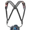 USA Gear DSLR Camera Strap Chest Harness with Quick Release Buckles, Floral Neoprene Pattern and Accessory Pockets - Compatible with Canon, Nikon, Sony and More Point and Shoot and Mirrorless Cameras view 1