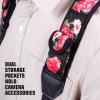 USA Gear DSLR Camera Strap Chest Harness with Quick Release Buckles, Floral Neoprene Pattern and Accessory Pockets - Compatible with Canon, Nikon, Sony and More Point and Shoot and Mirrorless Cameras view 3