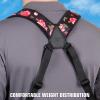 USA Gear DSLR Camera Strap Chest Harness with Quick Release Buckles, Floral Neoprene Pattern and Accessory Pockets - Compatible with Canon, Nikon, Sony and More Point and Shoot and Mirrorless Cameras view 4
